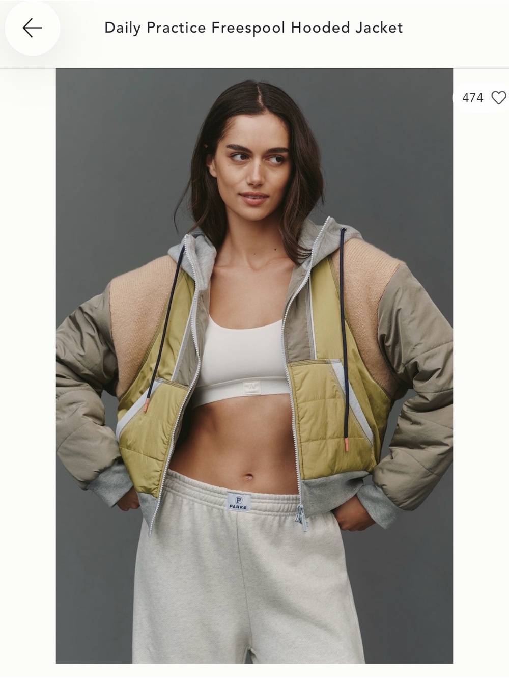 Daily Practice Freespool Hooded Colorblock Bomber Jacket - Olive & Taupe